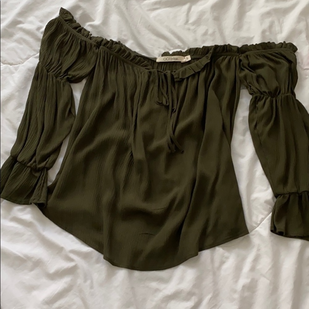 Never worn off shoulder top